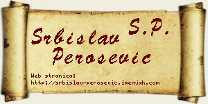 Srbislav Perošević vizit kartica